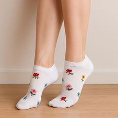 Nízke dámske ponožky Flowers – 3 páry Socks4Fun