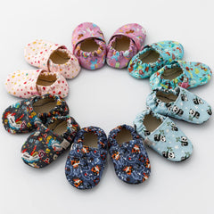 Detské textilné capačky Barefoot - Hearts