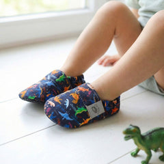 Detské textilné capačky Barefoot - Dino Copa cop