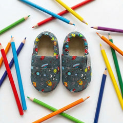Detské textilné capačky Barefoot - Space Copa cop