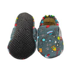 Detské textilné capačky Barefoot - Space Copa cop