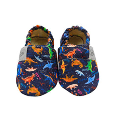 Detské textilné capačky Barefoot - Dino Copa cop