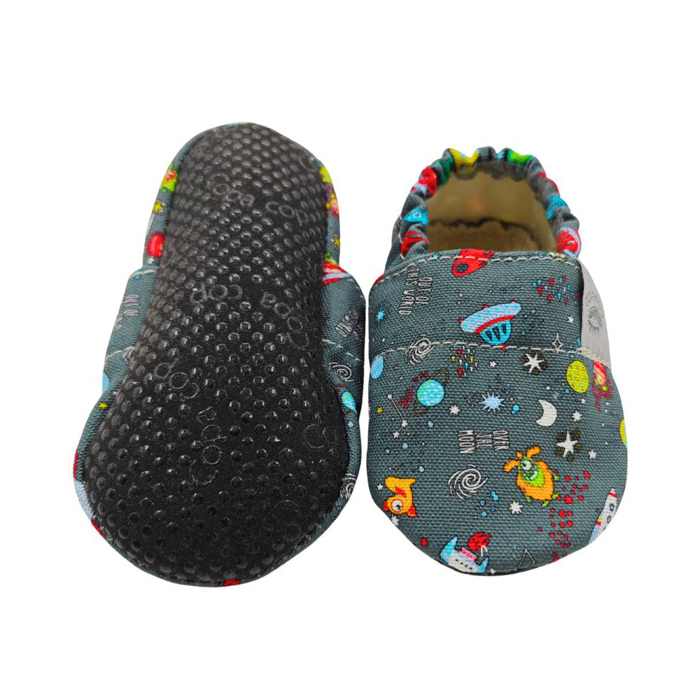 Detské textilné capačky Barefoot - Space Copa cop